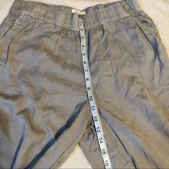 C&C California 100% Lyocell Gray Wide Leg High Rise Pants Elastic Waist Pockets - Picture 6 of 7